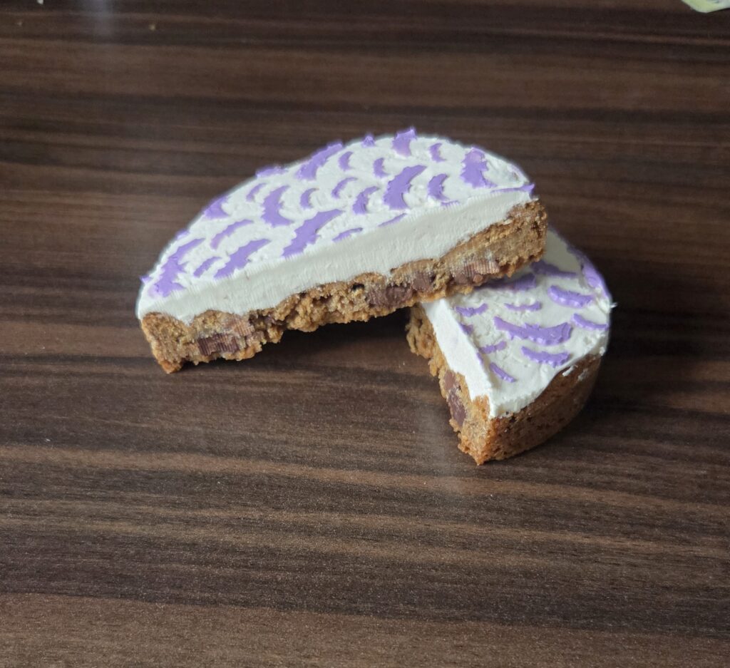 Giant chocolate chip cookie